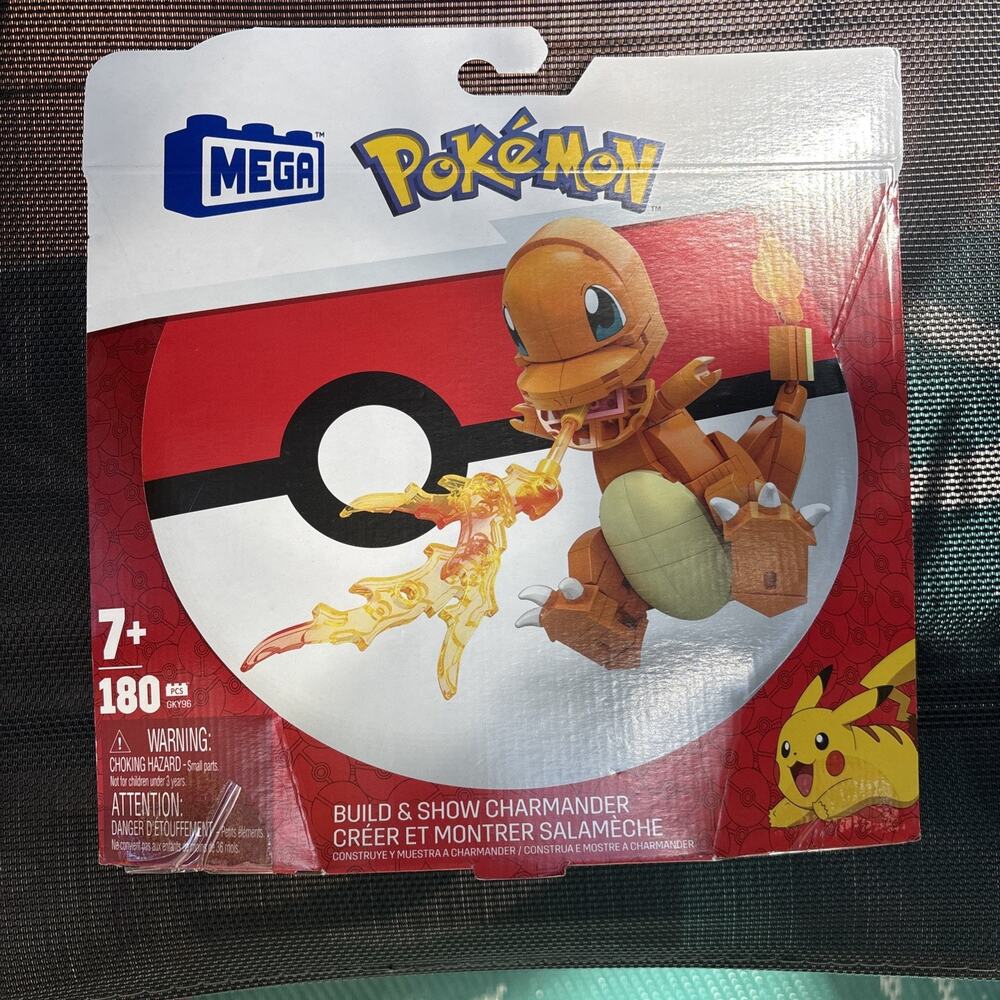 Mega Construx Lego Pokémon Build and Show Charmander Build Blocks Set 180 Piece